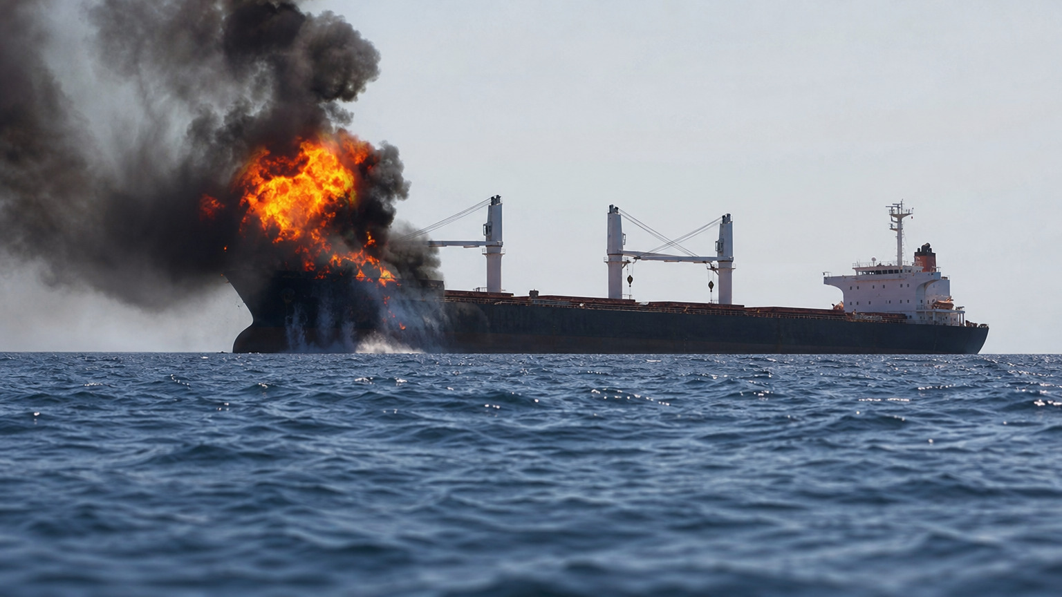 Российский дрон «Герань-4 сикер» атаковал балкер на рейде Одессы